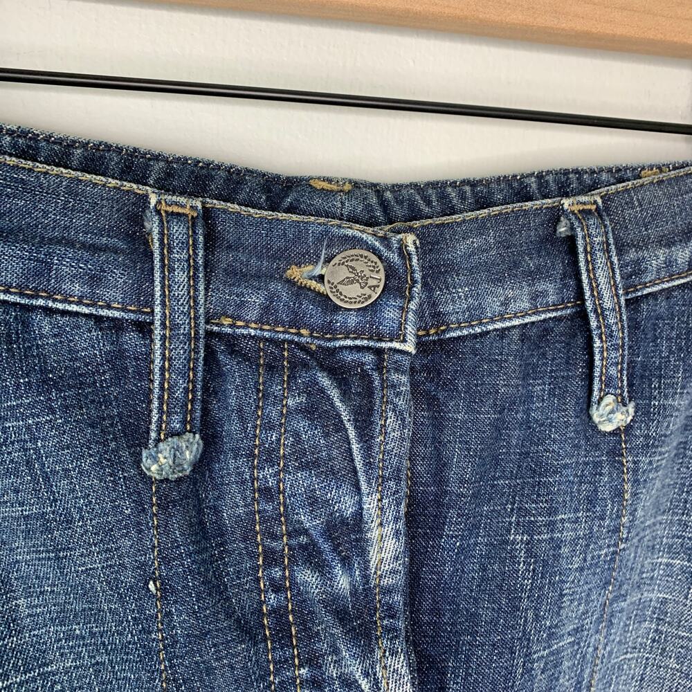 Vintage 90s Armani Jeans Women’s High Waist Straight Leg Denim Blue Italy Size 8 - Picture 7 of 10